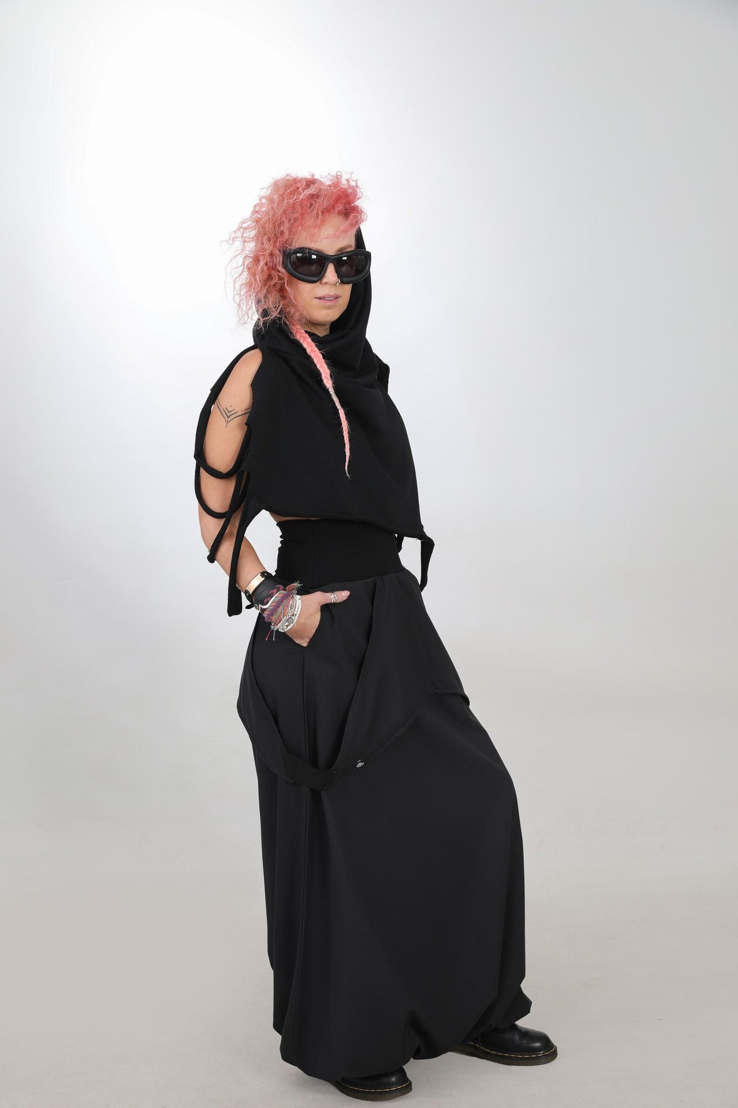 Extravagant Black Maxi Skirt
