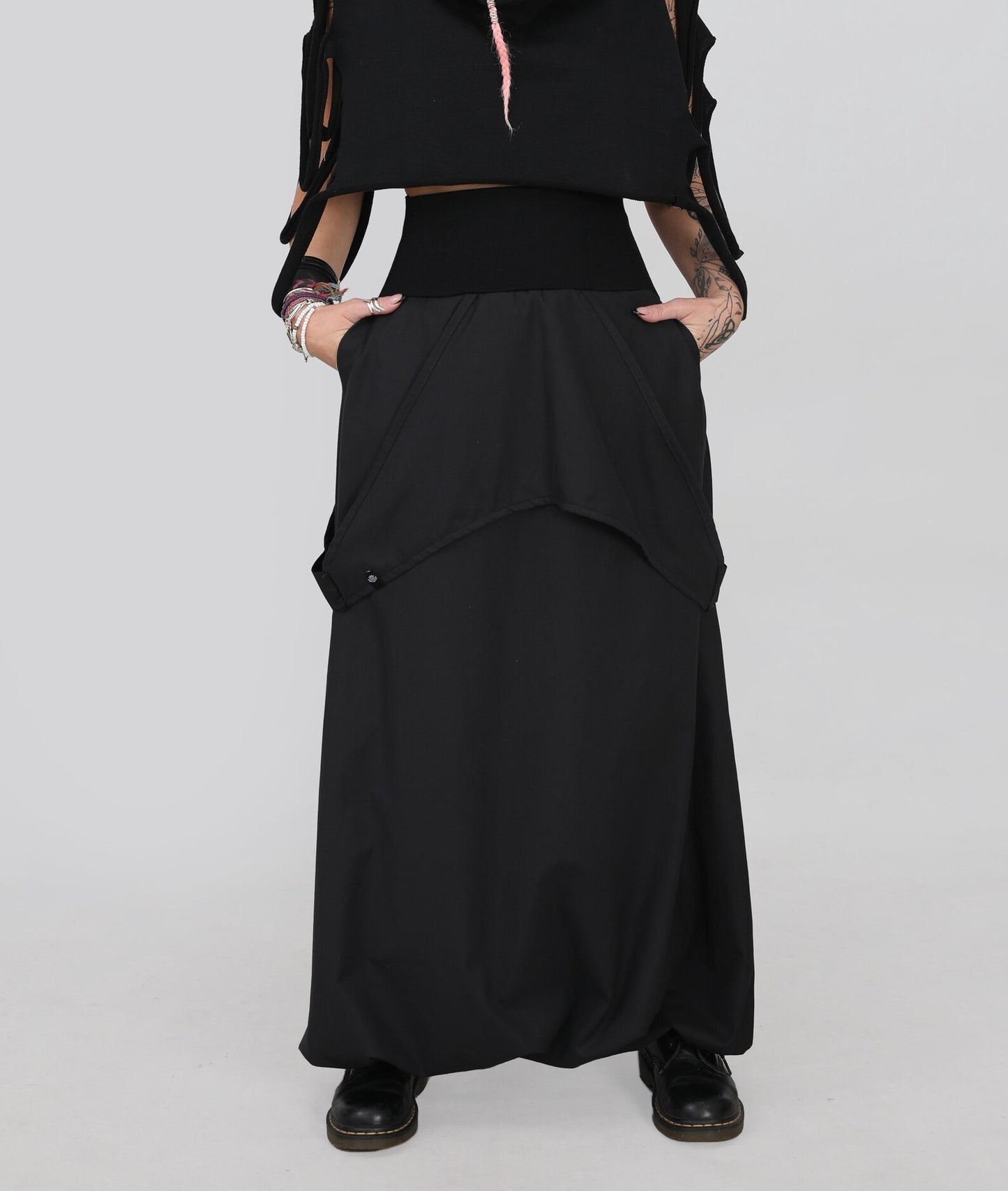 Extravagant Black Maxi Skirt