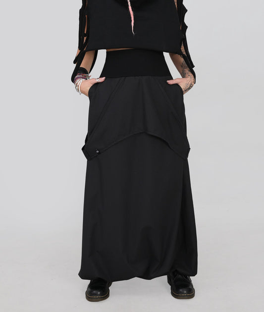 Extravagant Black Maxi Skirt