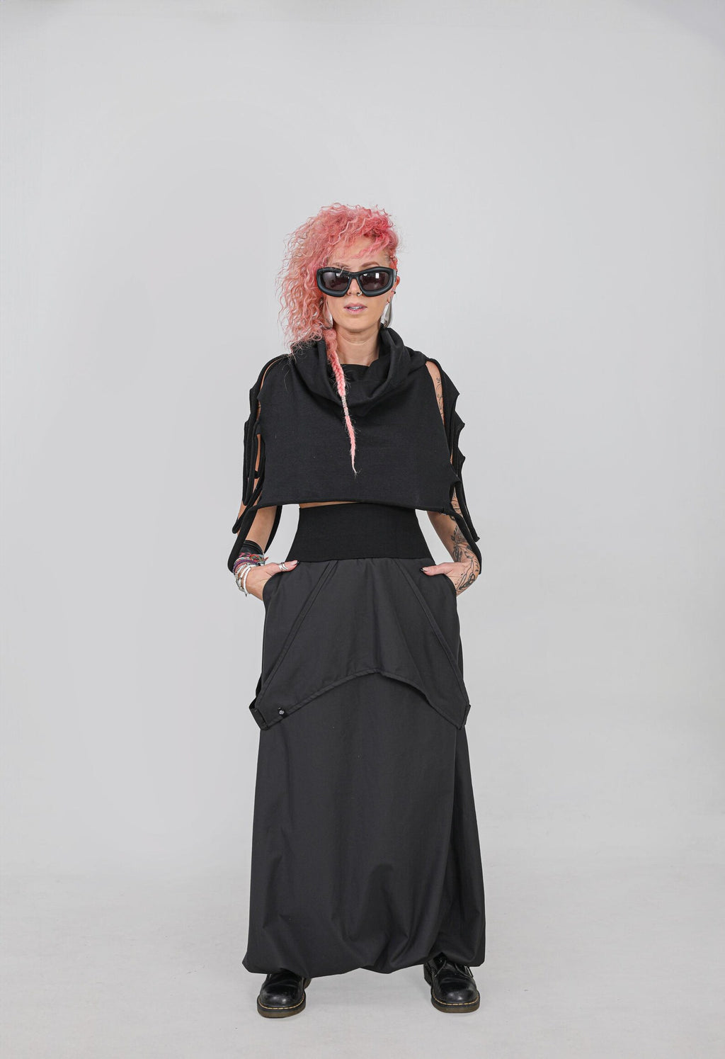 Extravagant Black Maxi Skirt