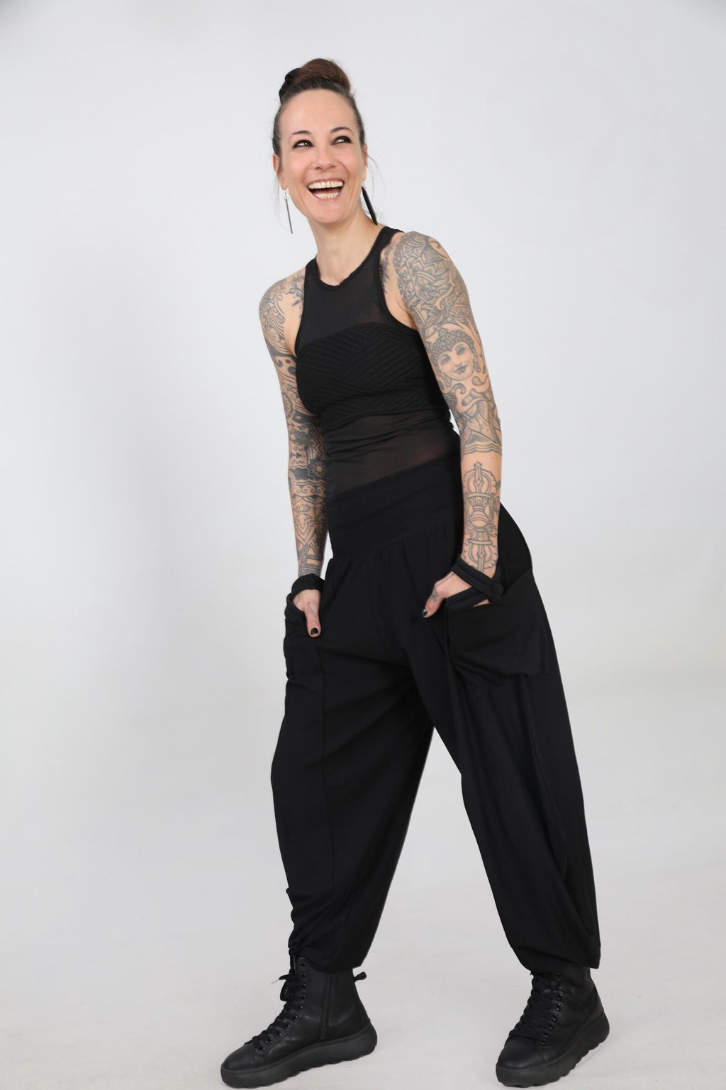 Black Sheer Sleeveless Fitted Tank Top