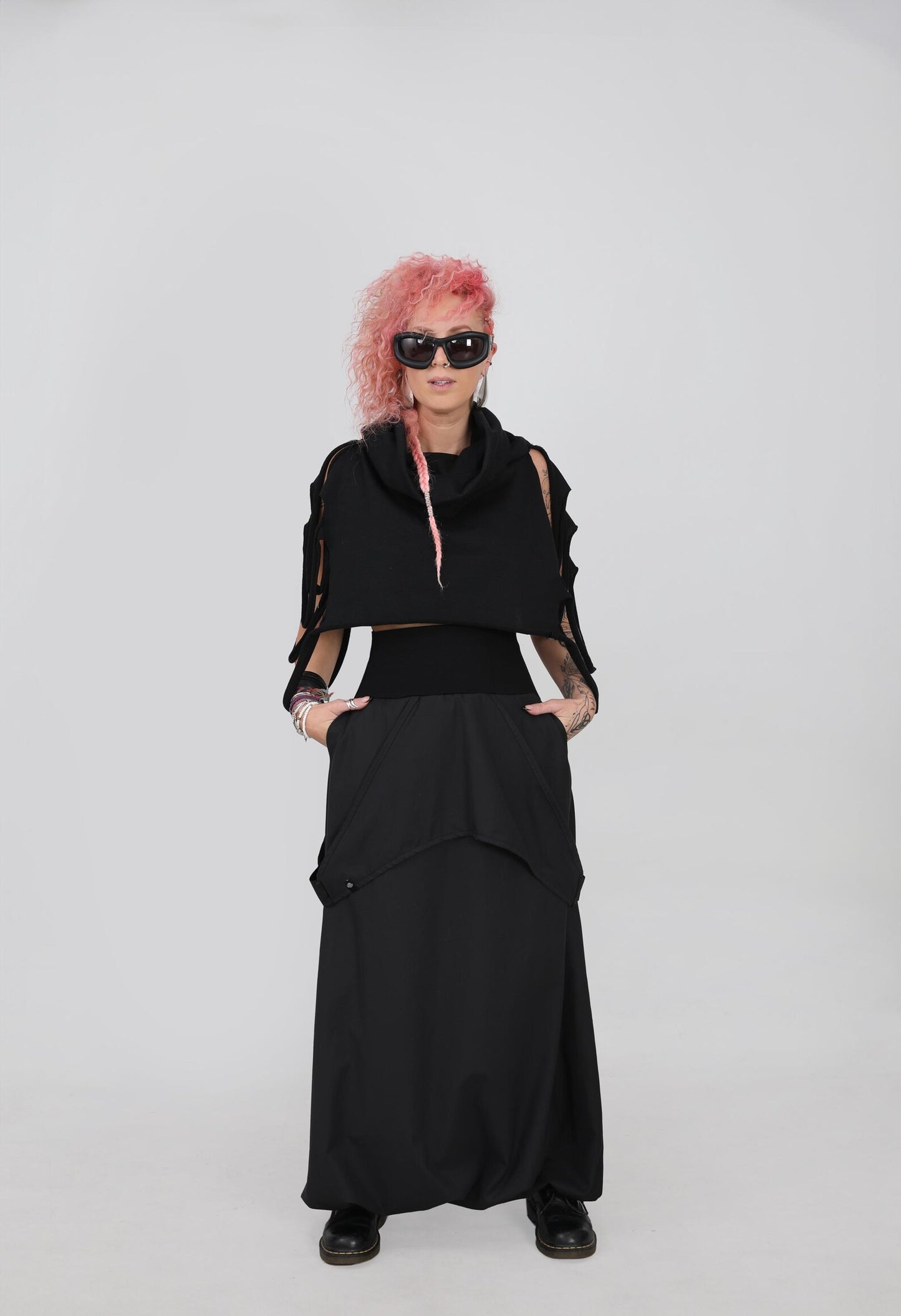 Extravagant Black Maxi Skirt