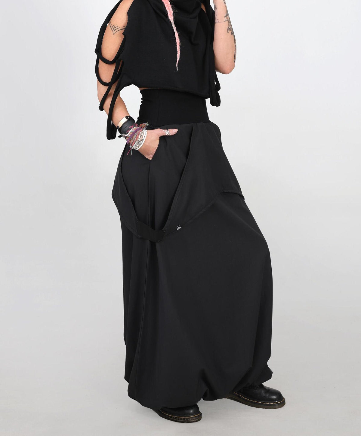 Extravagant Black Maxi Skirt