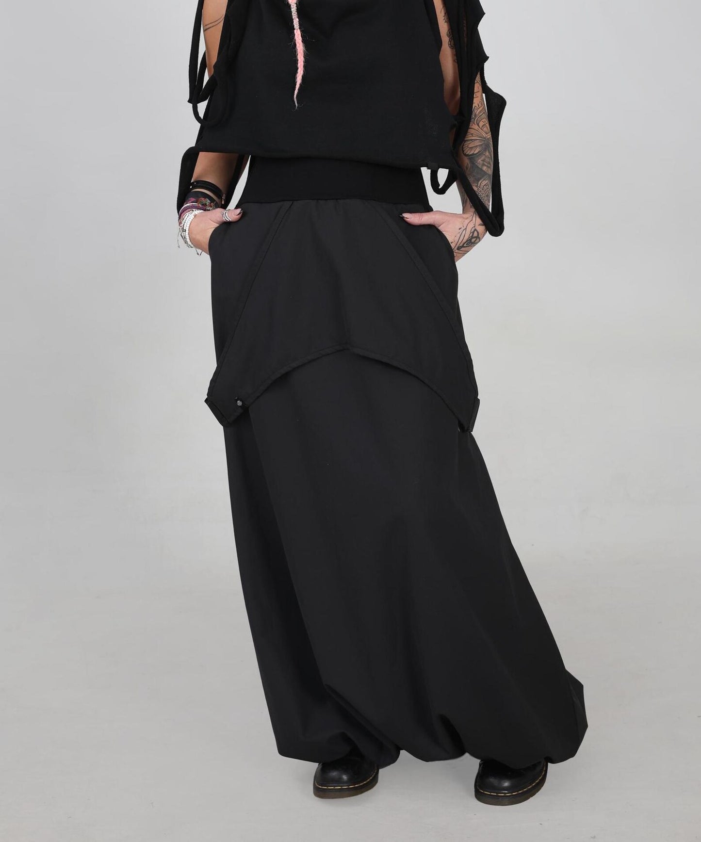 Extravagant Black Maxi Skirt