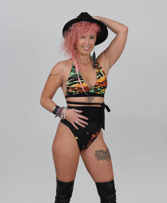 High Waist Bikini with Straps