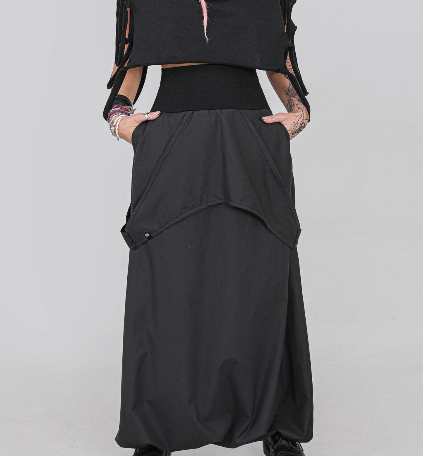 Extravagant Black Maxi Skirt