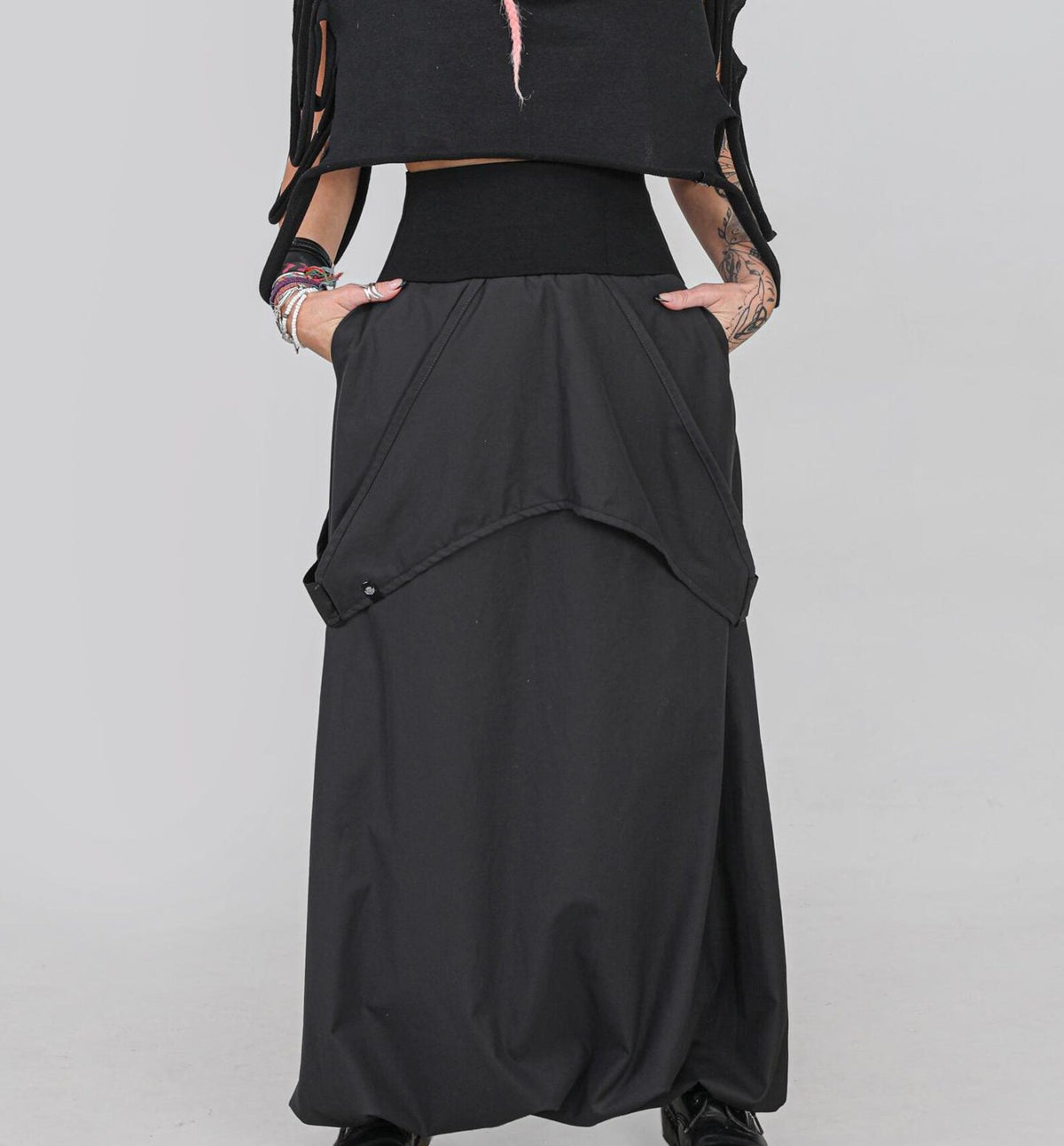Extravagant Black Maxi Skirt