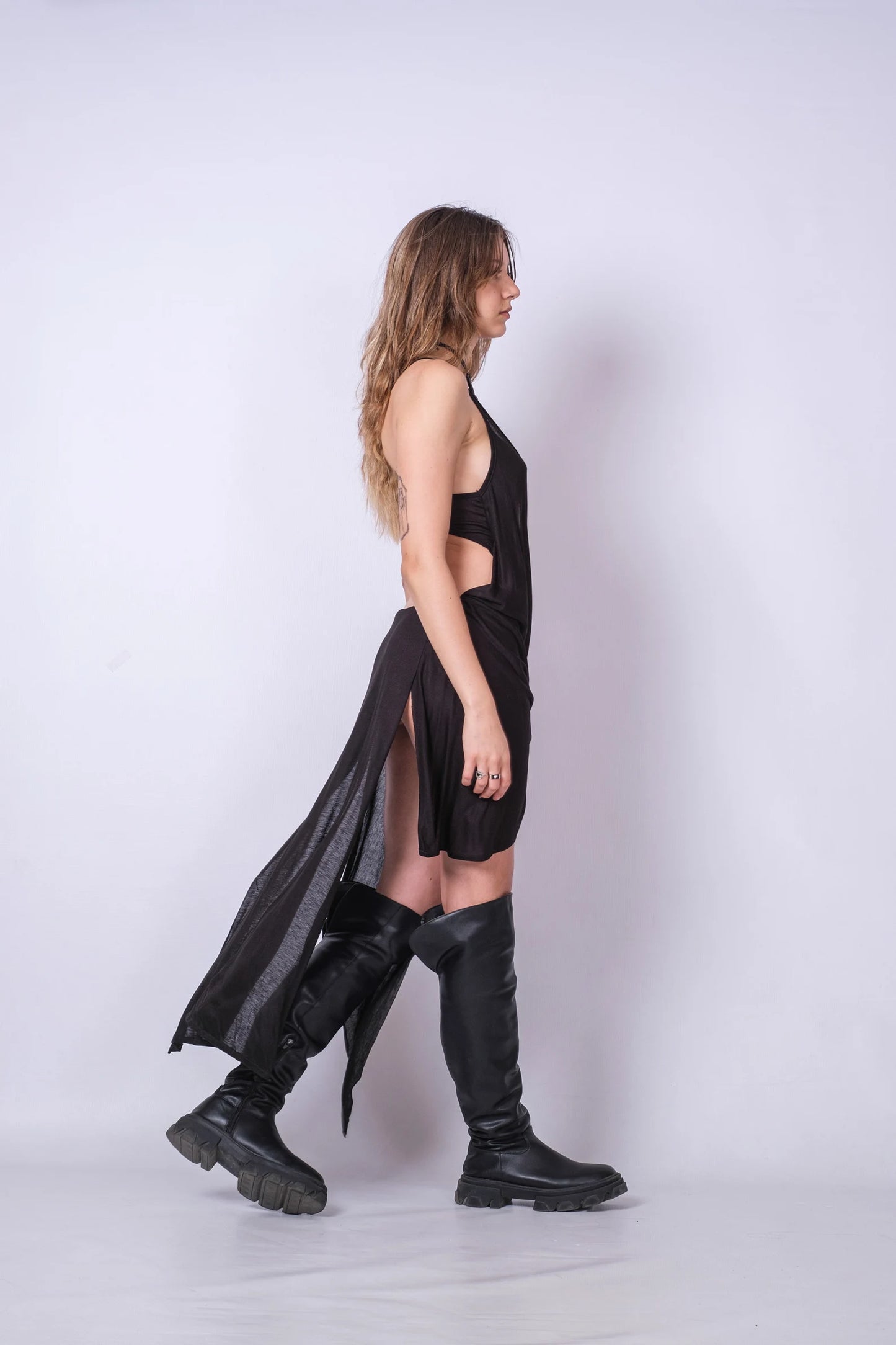 New Long Draped Asymmetric Tunic