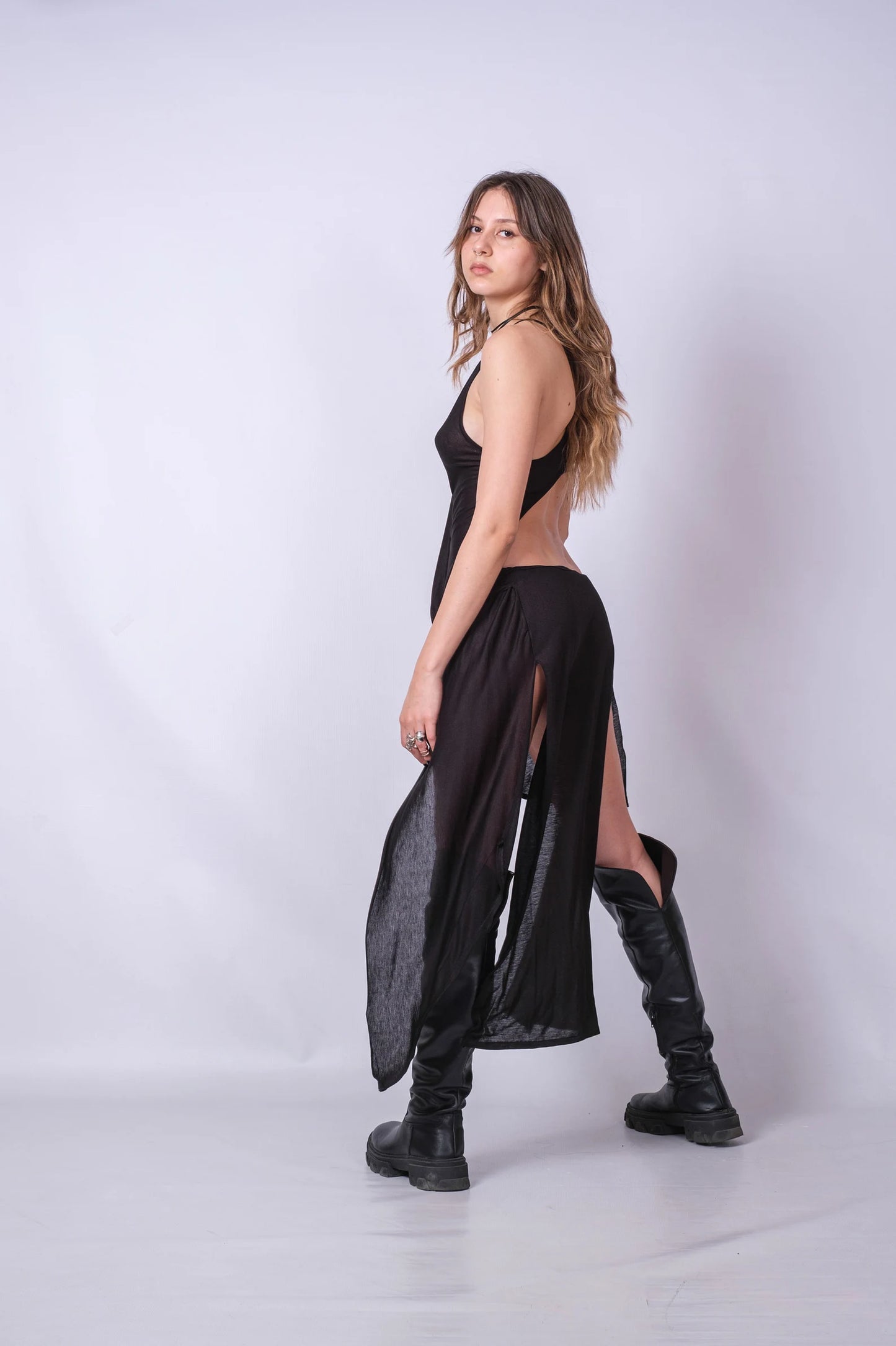 New Long Draped Asymmetric Tunic