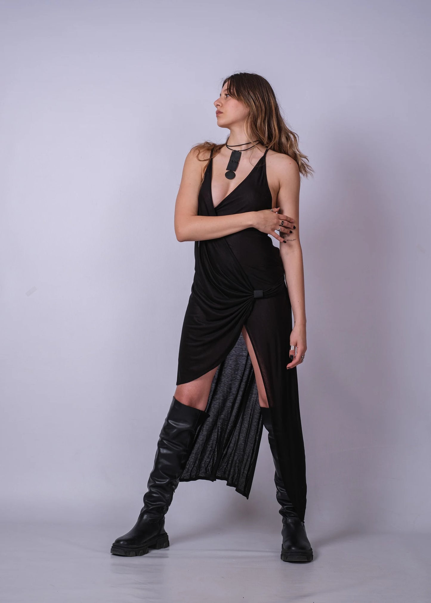 New Long Draped Asymmetric Tunic