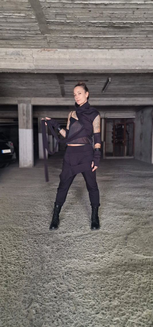 Urban Baggy Pants With Skirt