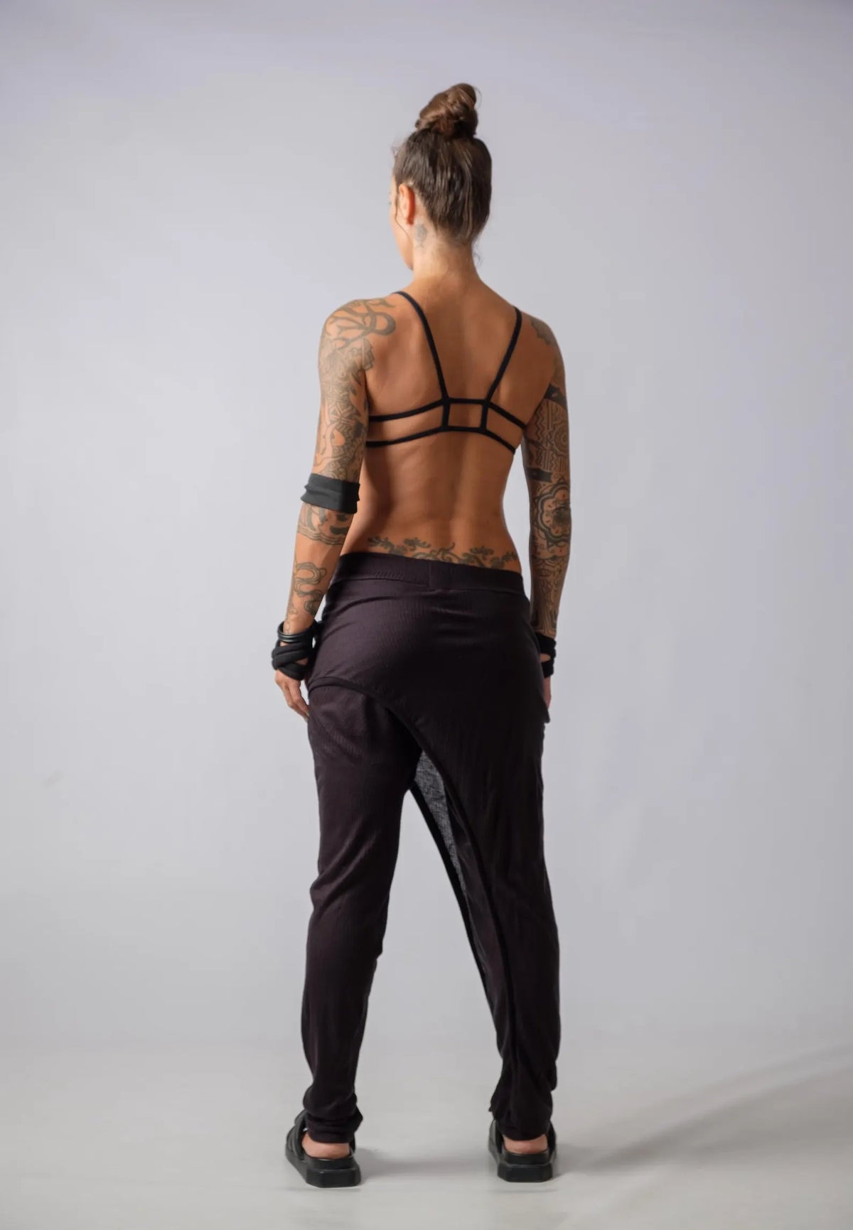 The Freya Cyberpunk Cotton Pants Layered with Skirt