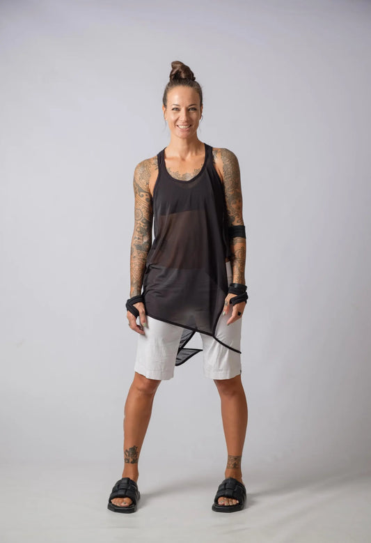 The Freya Sheer Asymmetric Top