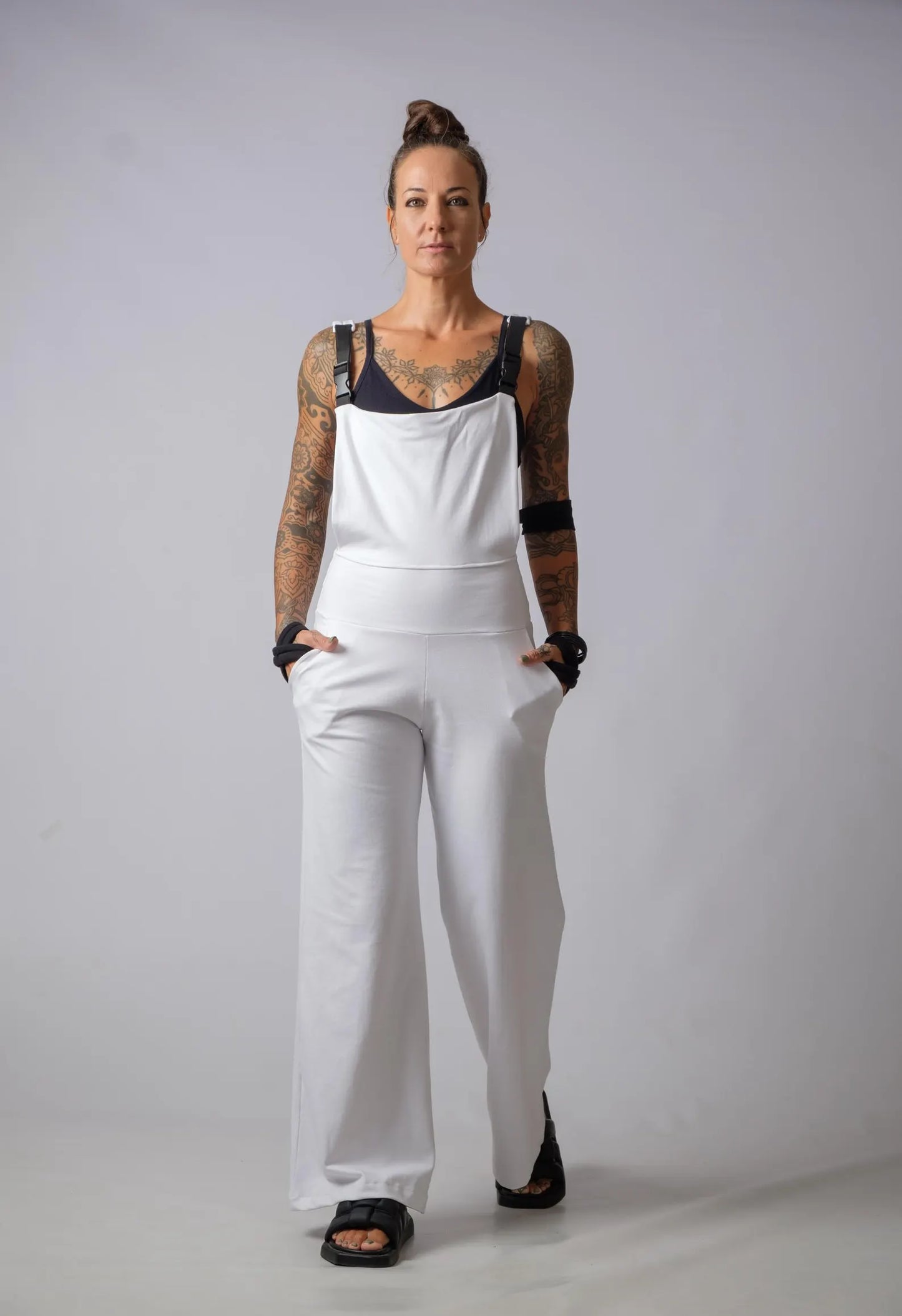 The Freya Cyberpunk Cotton Sleeveless Jumpsuit