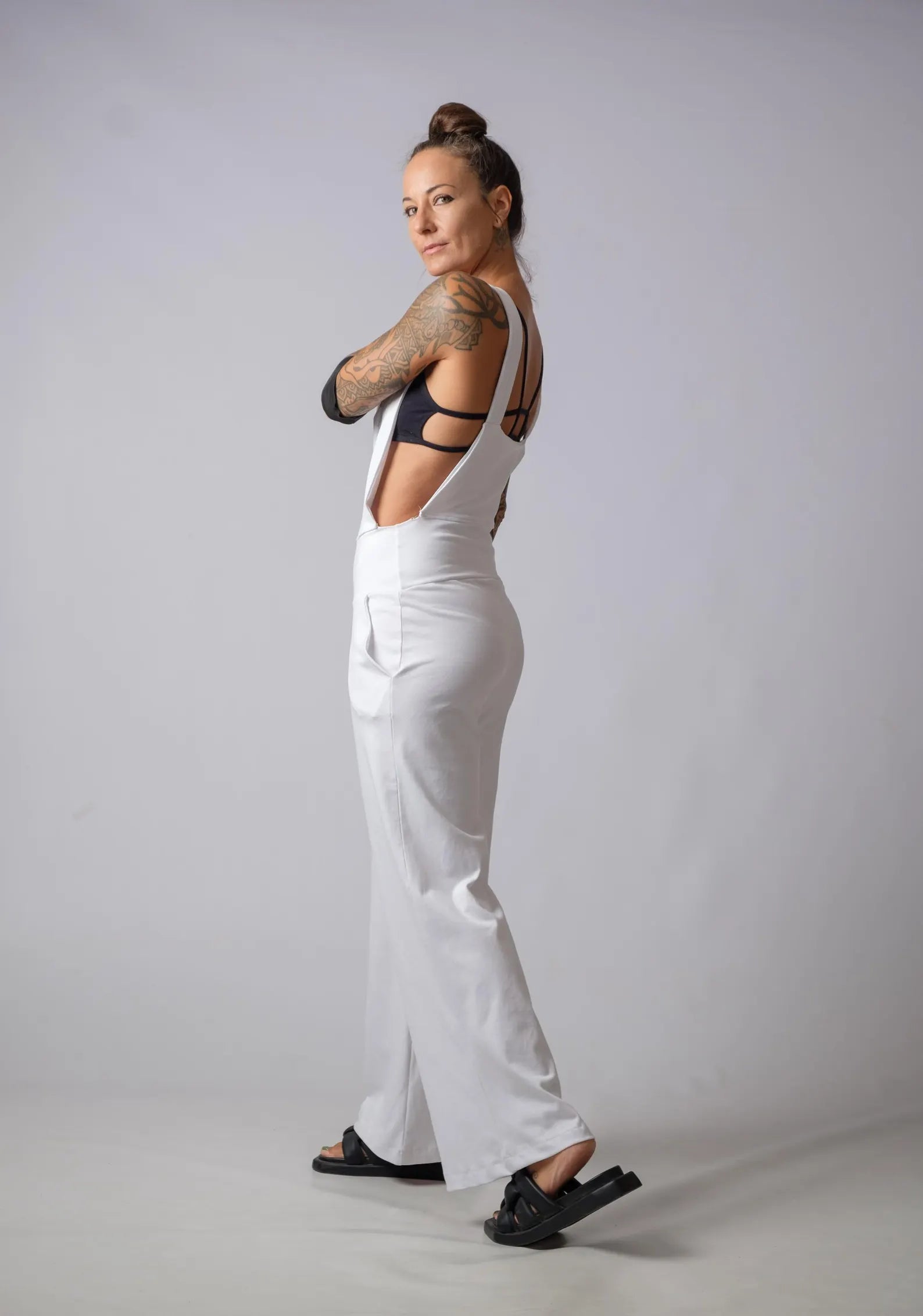 The Freya Cyberpunk Cotton Sleeveless Jumpsuit