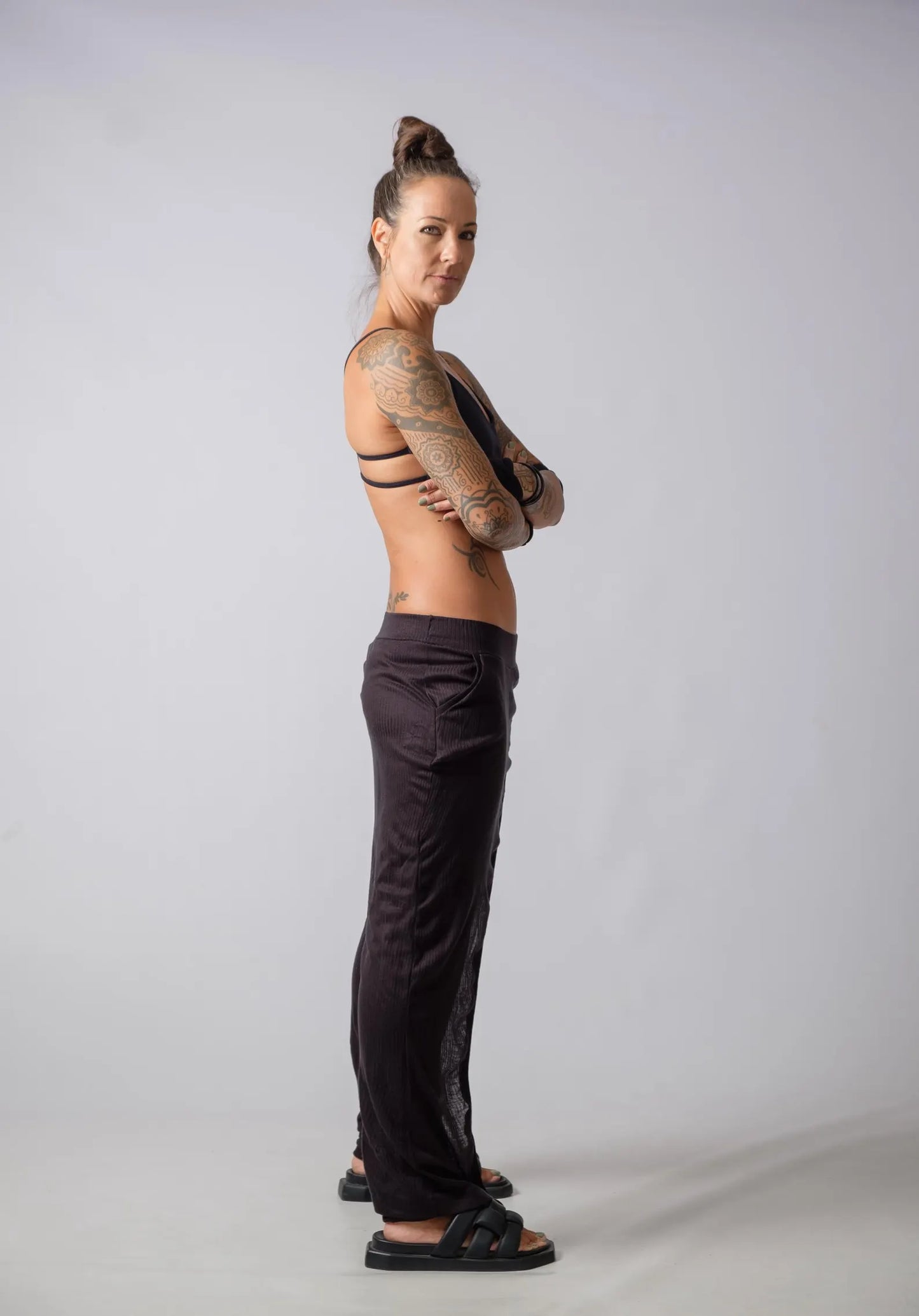 The Freya Cyberpunk Cotton Pants Layered with Skirt