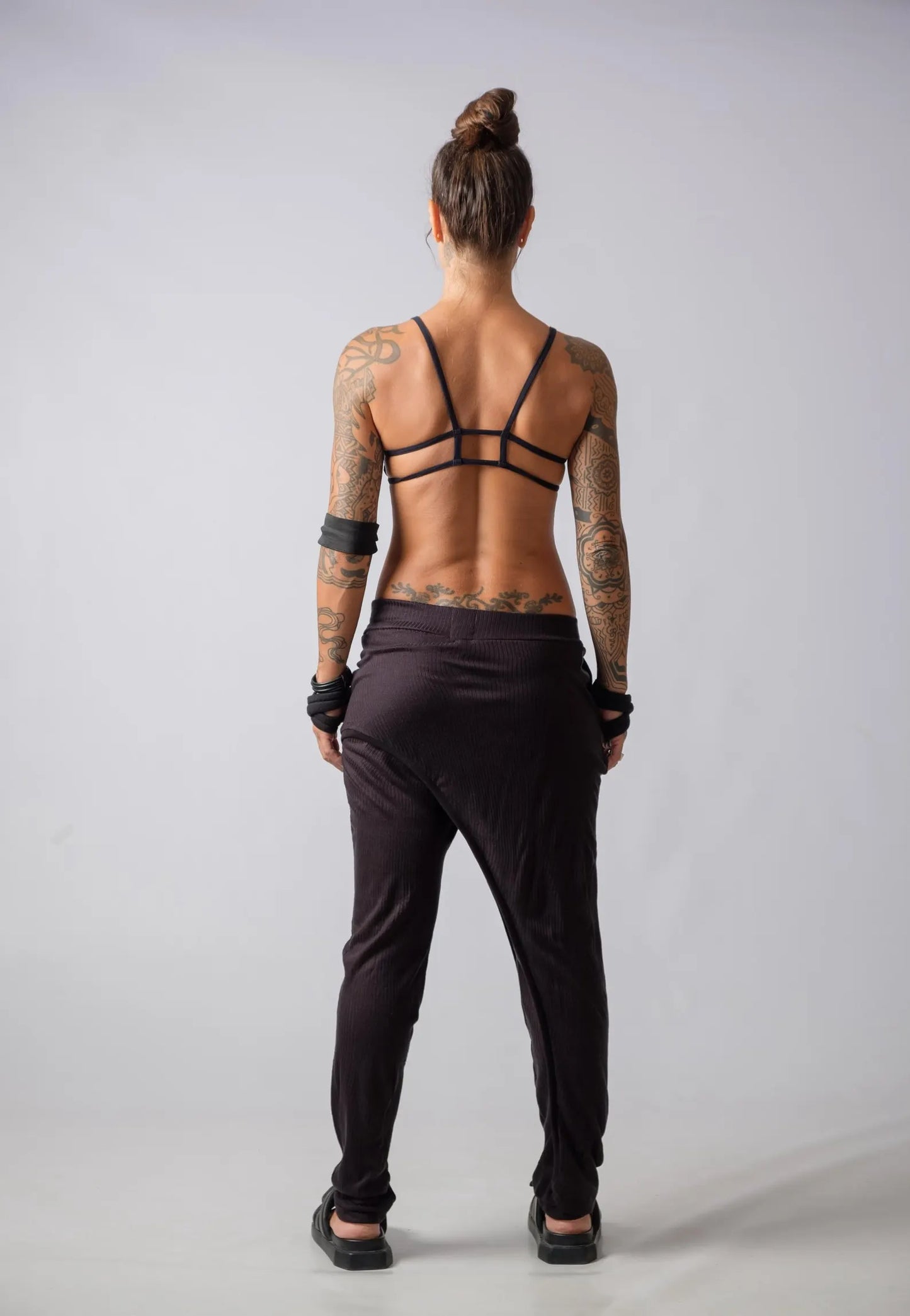 The Freya Cyberpunk Cotton Pants Layered with Skirt