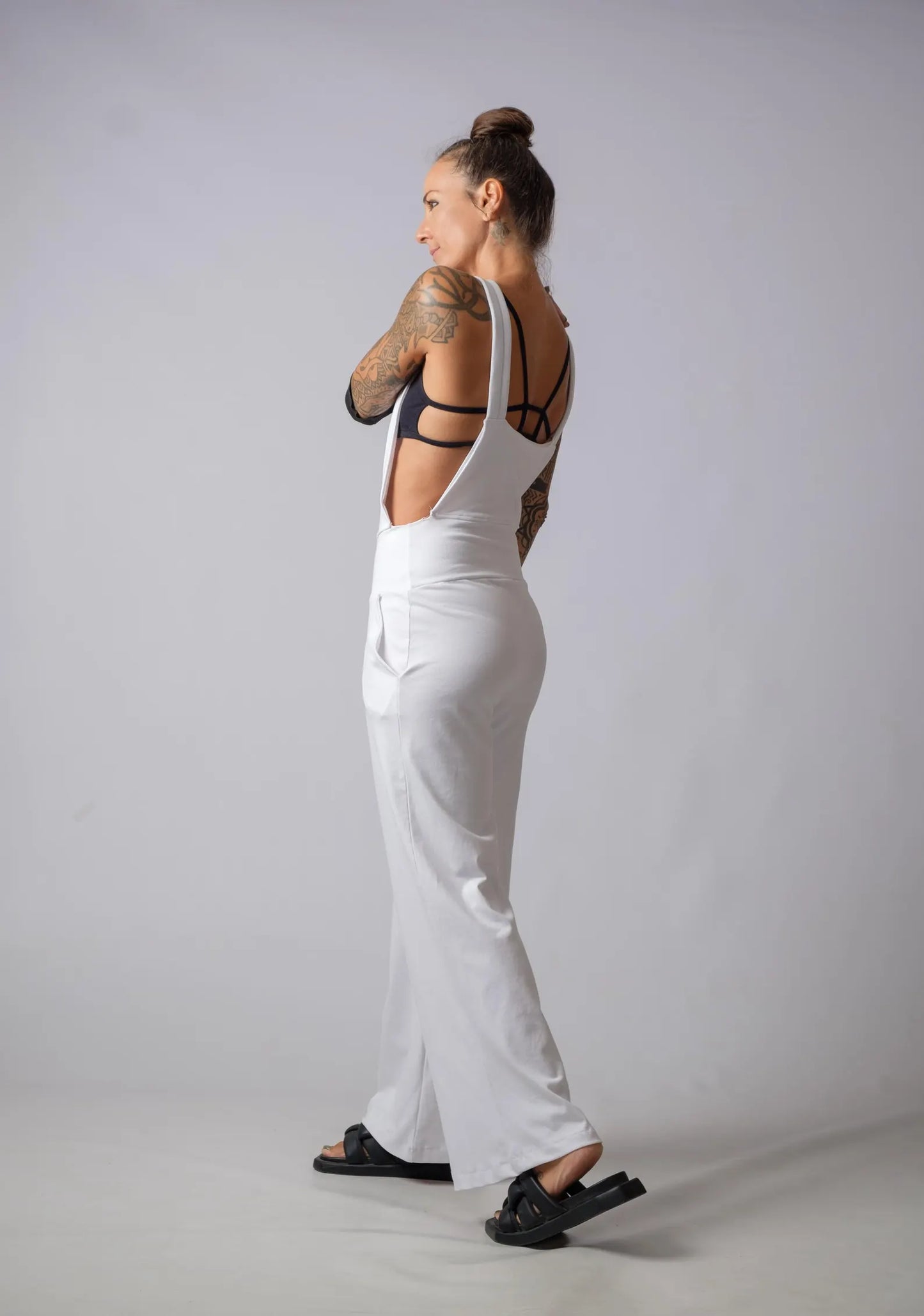 The Freya Cyberpunk Cotton Sleeveless Jumpsuit