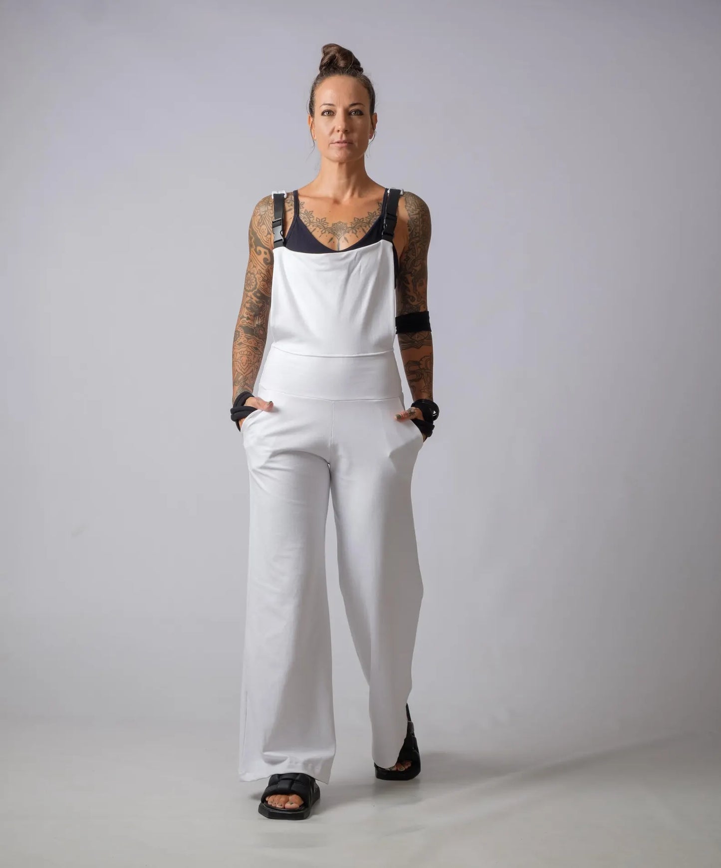 The Freya Cyberpunk Cotton Sleeveless Jumpsuit