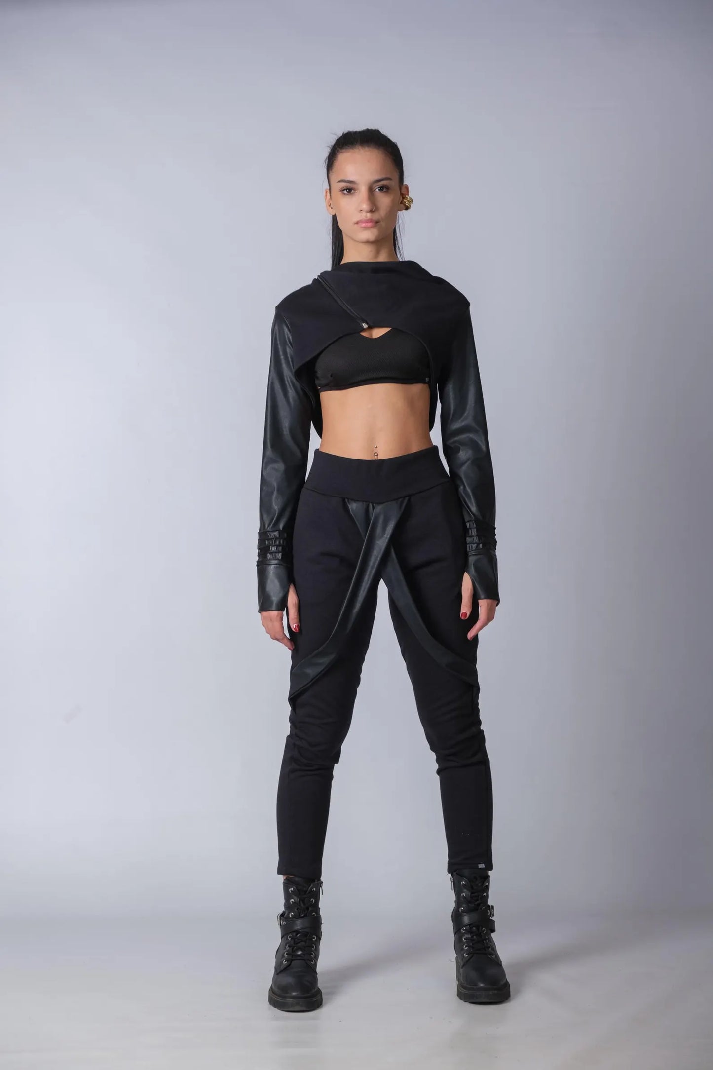 Androgynous Urban Baggy Pants With Skirt