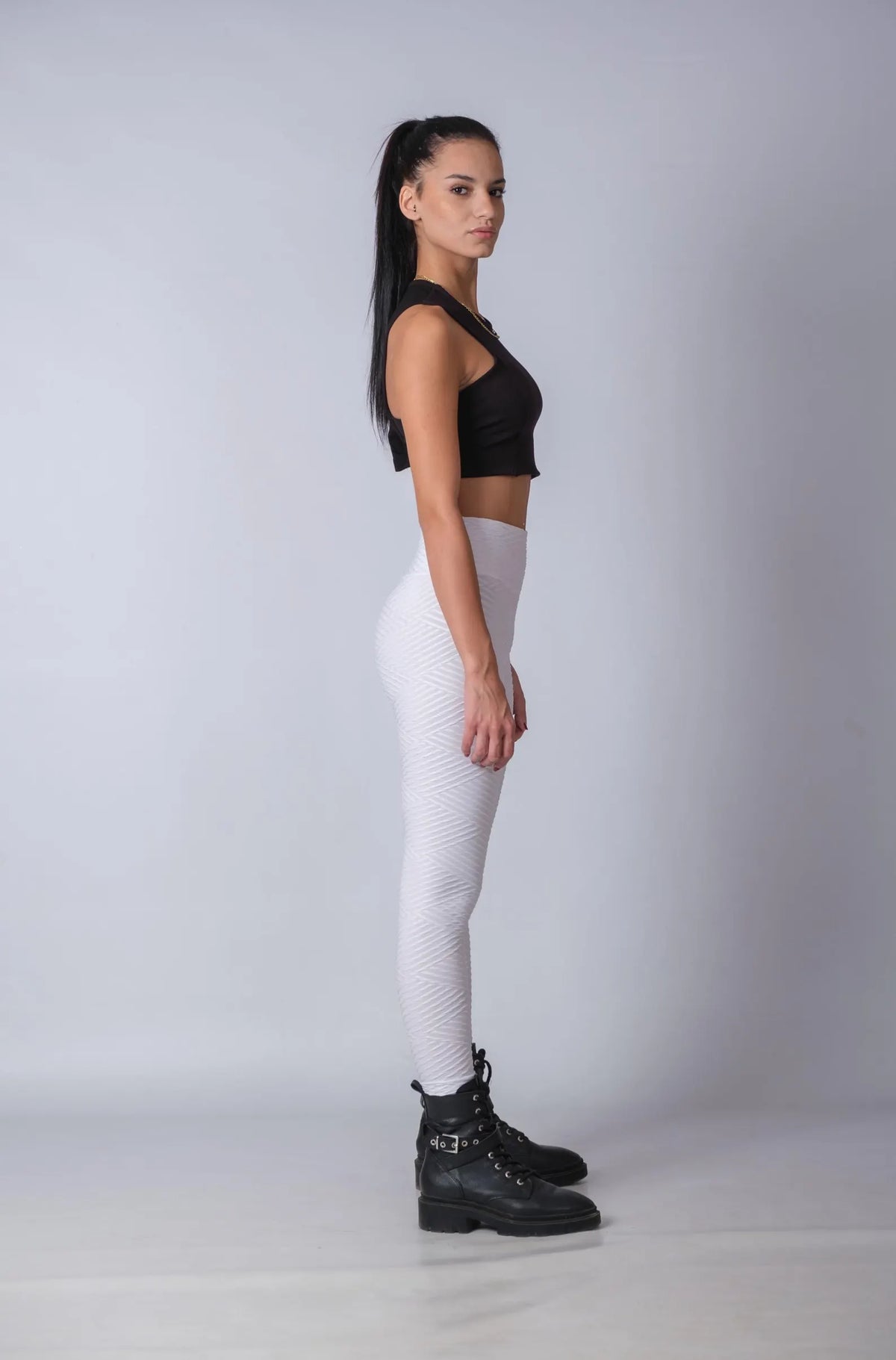 Cotton Sleeveless Crop Top with Lace Back