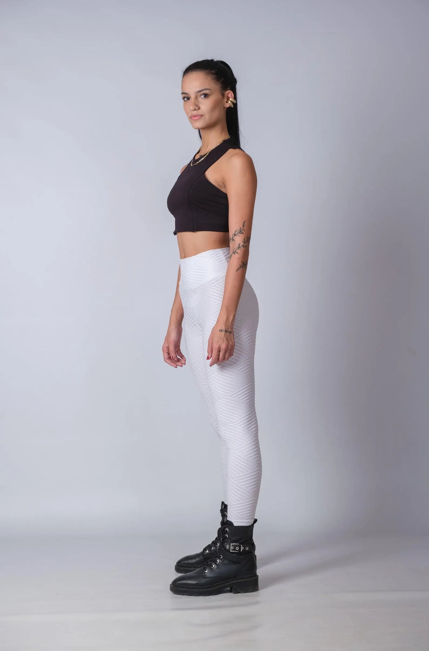 Cotton Sleeveless Crop Top with Lace Back