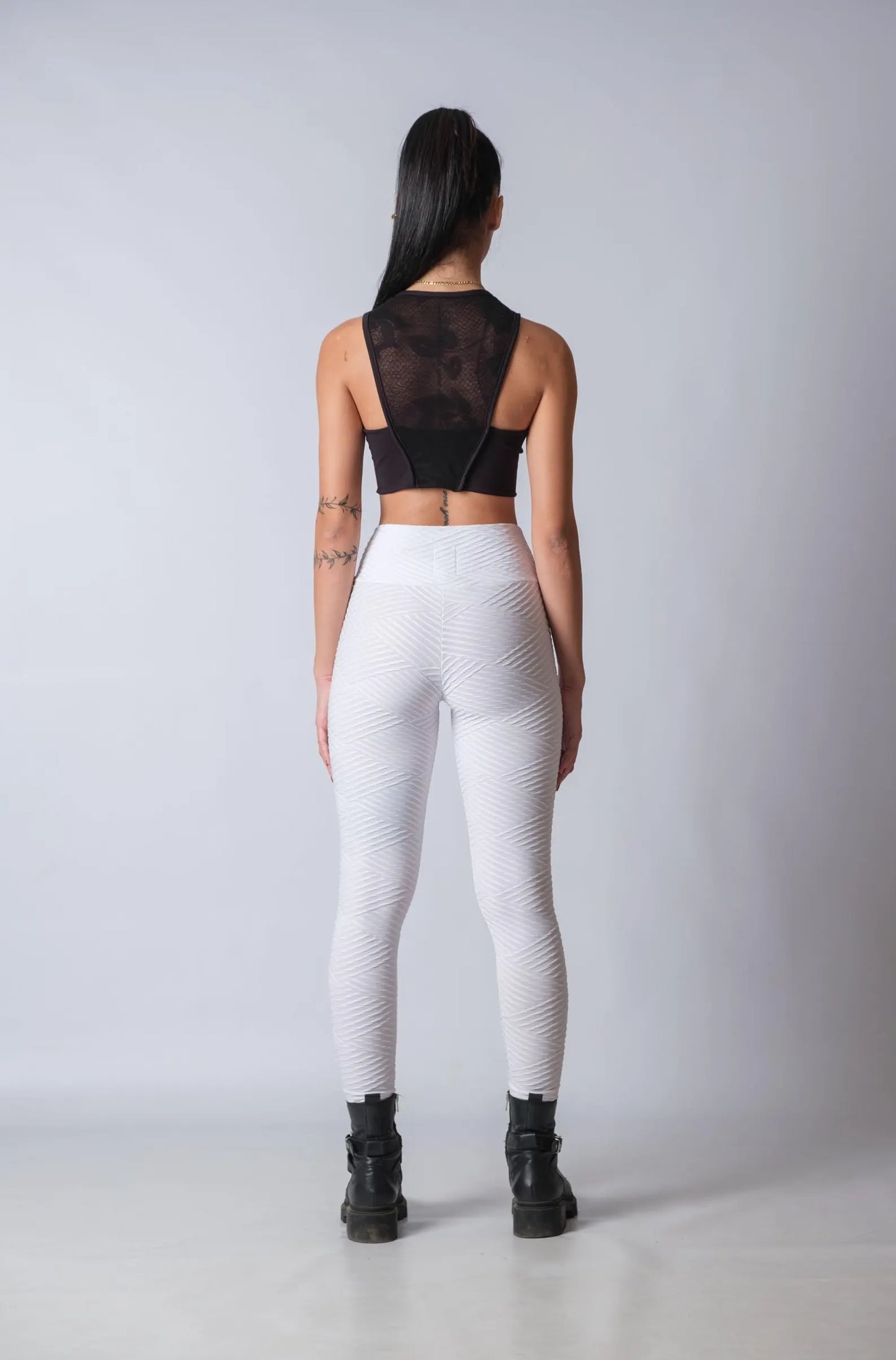 Cotton Sleeveless Crop Top with Lace Back