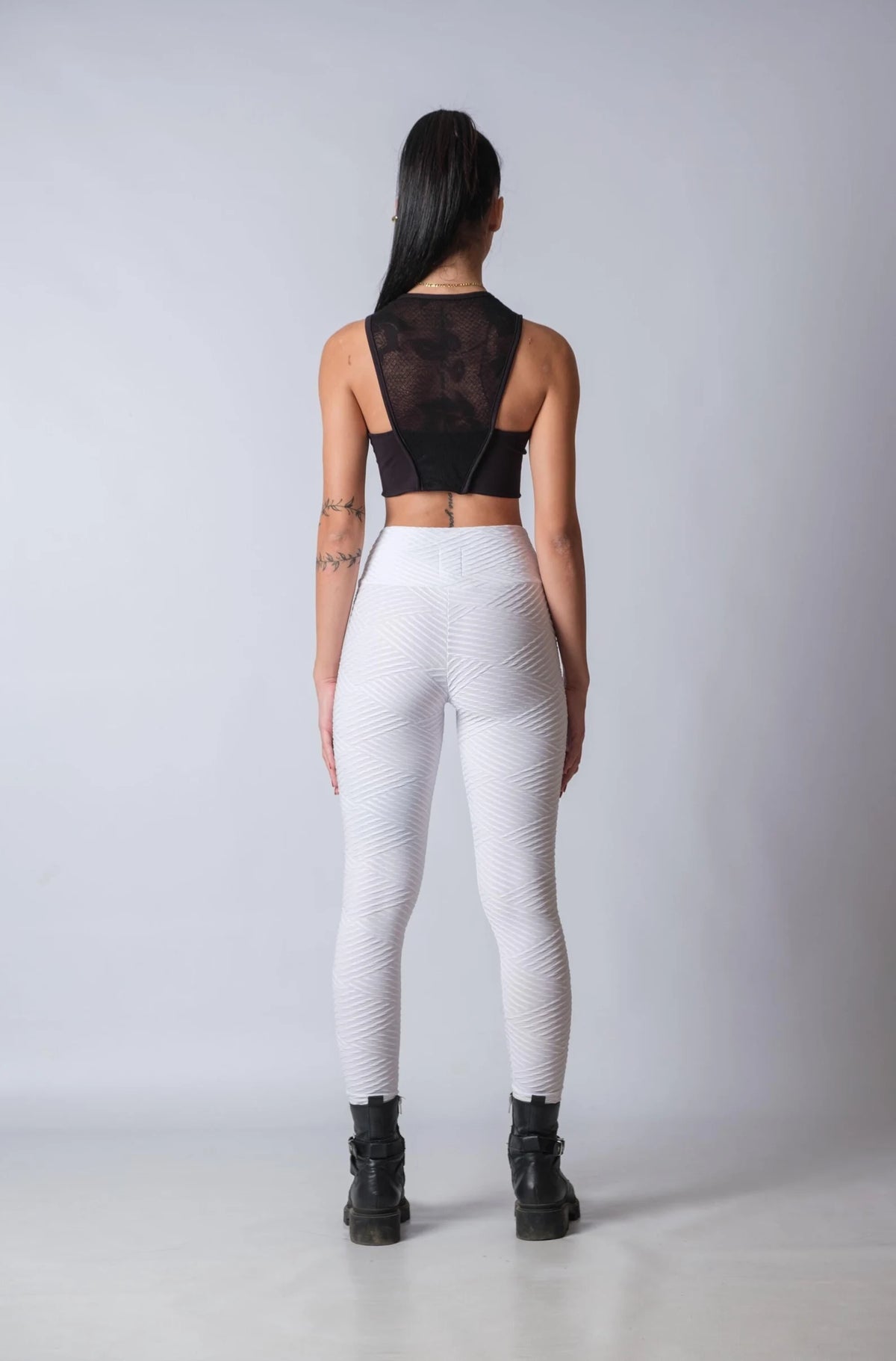 Cotton Sleeveless Crop Top with Lace Back