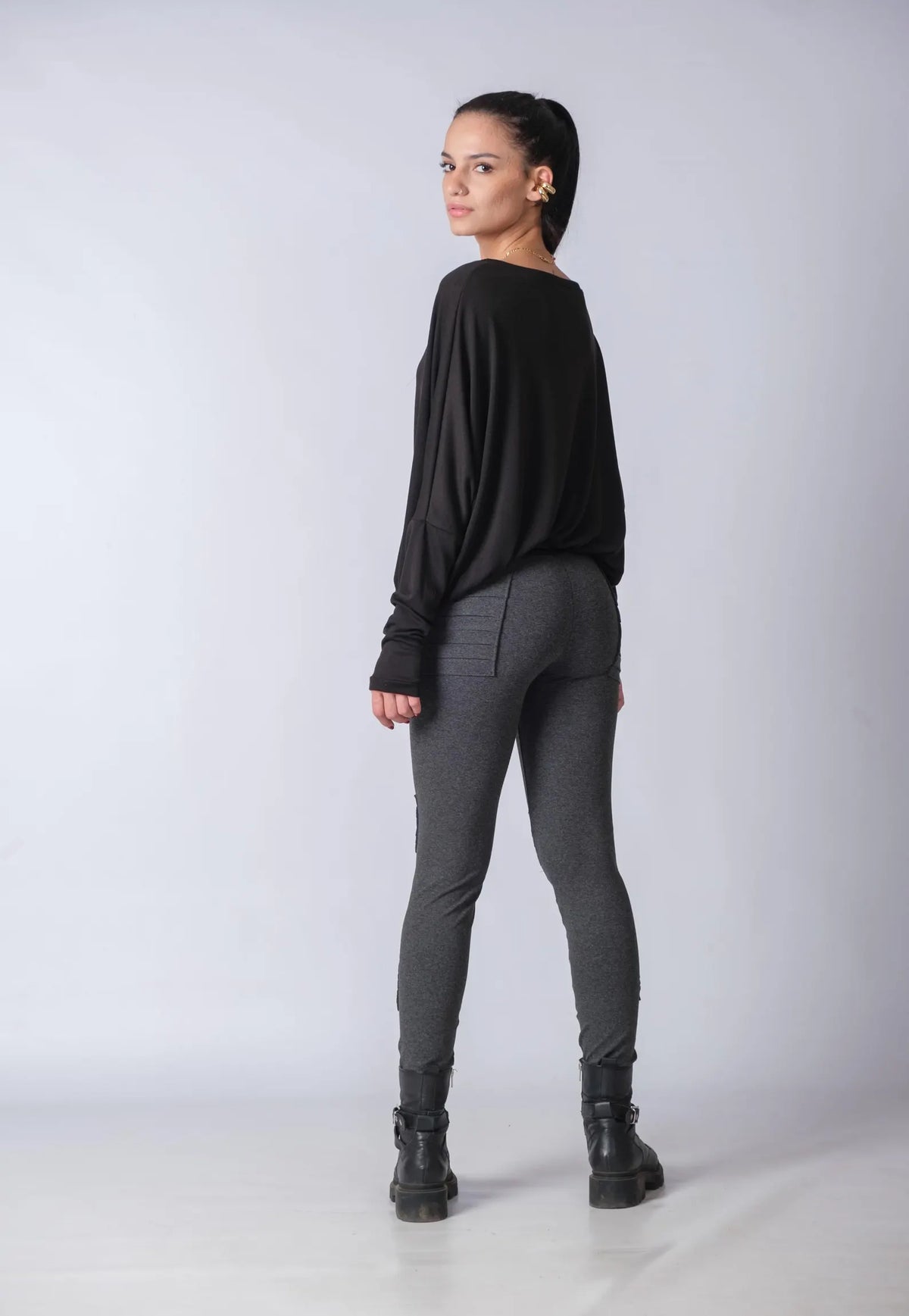 Women's Oversized Off The Shoulder Cotton Knitted Top
