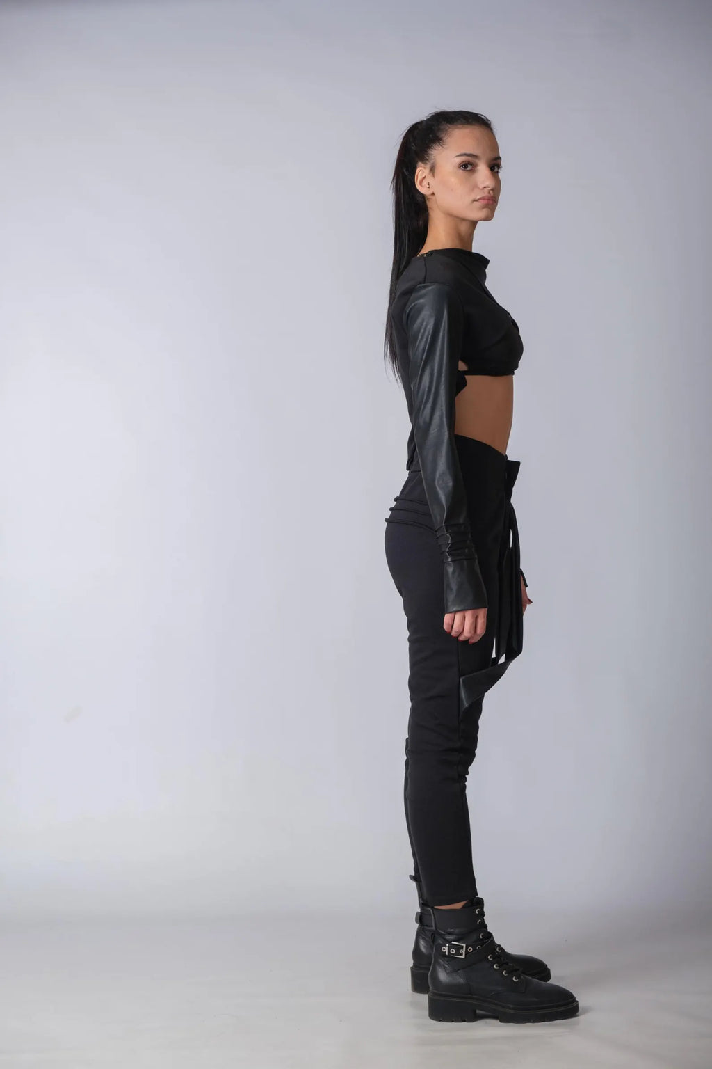 Androgynous Urban Baggy Pants With Skirt