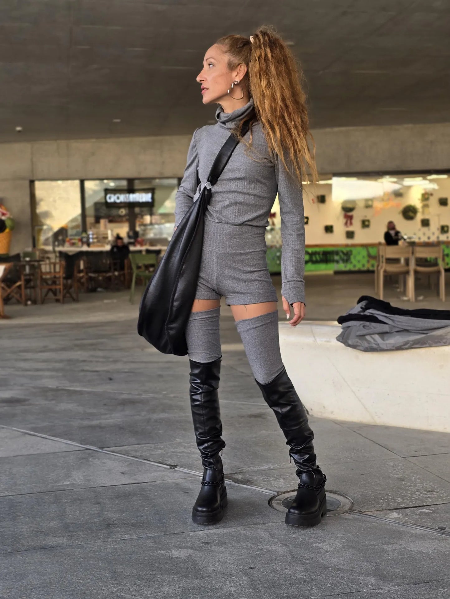 Faux Leather Crossbody Hobo Bag