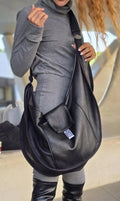 Faux Leather Crossbody Hobo Bag
