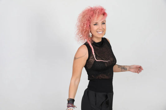 Black Sheer Knit Tank Top