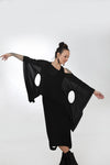 Extravagant Black Sheer Cape Tunic