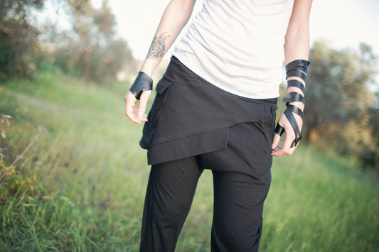 Drop Crotch Trousers With Skirt