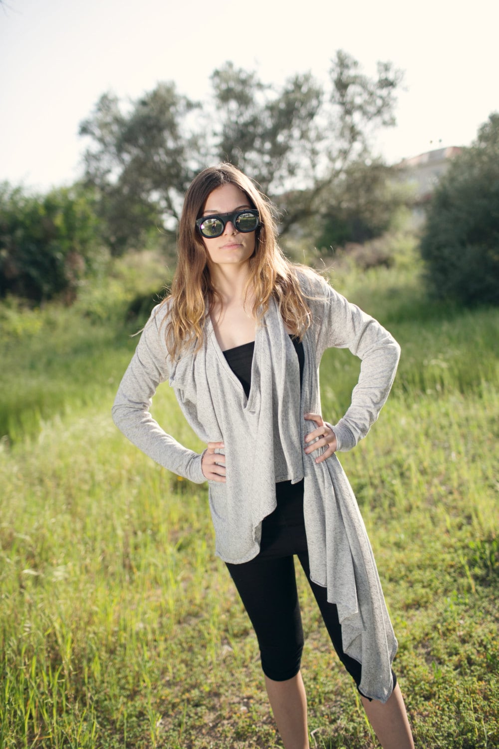 Women's Asymmetric Cotton Lycra Jacket