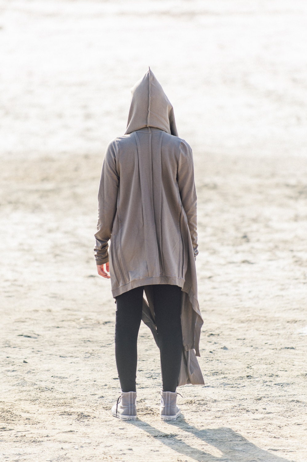 Futuristic Asymmetrical Hooded Jacket