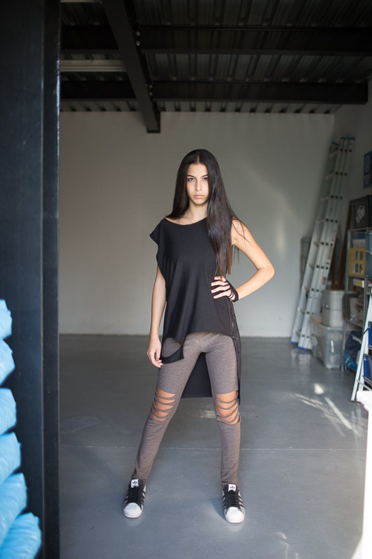 Longline Asymmetric Loose Sleeveless Top