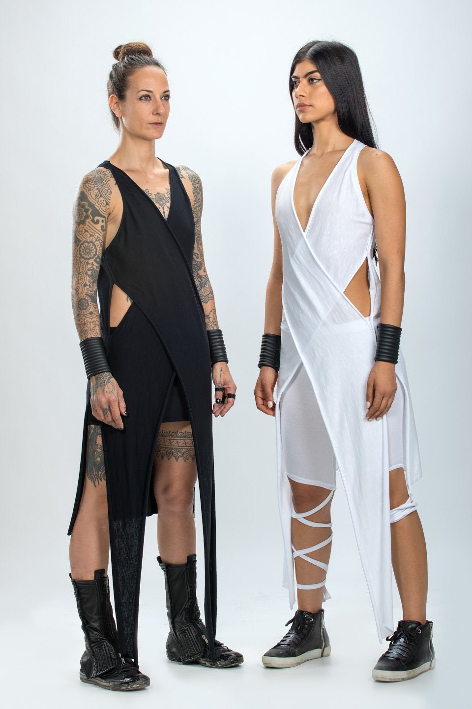 Women's Crossed V-Neck Cotton Lycra Top