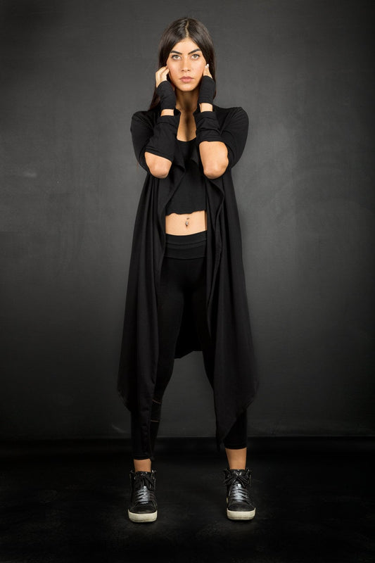 Loose Long Asymmetric Cardigan