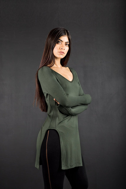 Side Split Edgy Casual Top