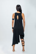 Asymmetric Backless Tank Dress