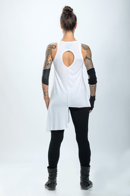 Asymmetric Backless Tank Top