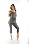 Women's Drop Crotch Jumpsuit / Edgy Wide Leg Overalls