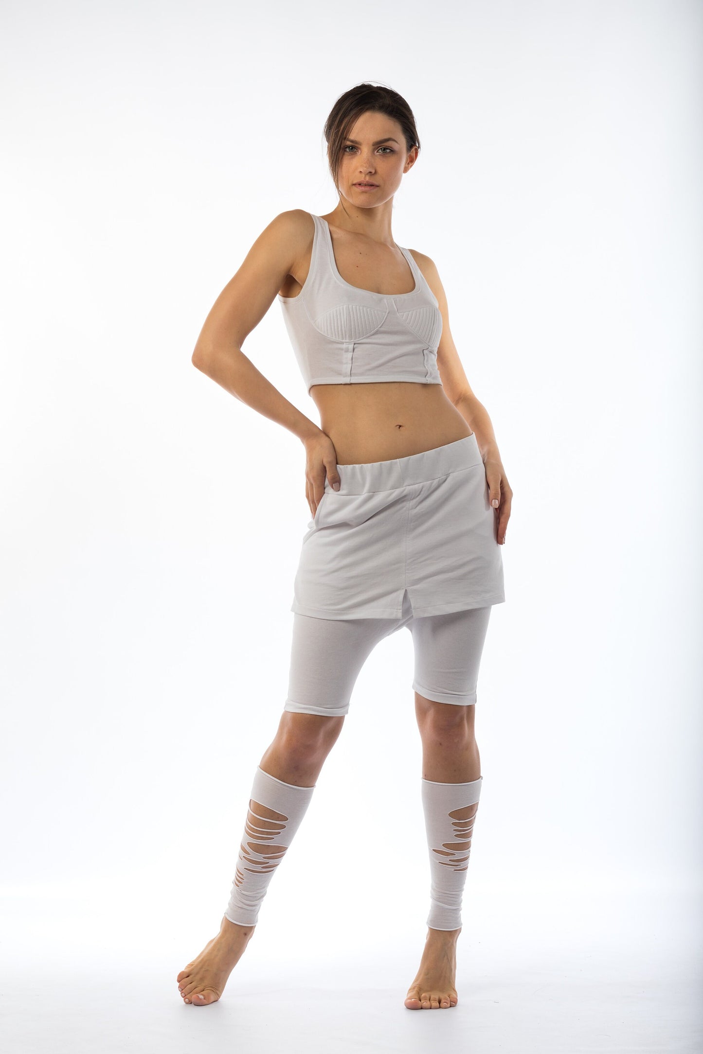 Sleeveless Biker Crop Top