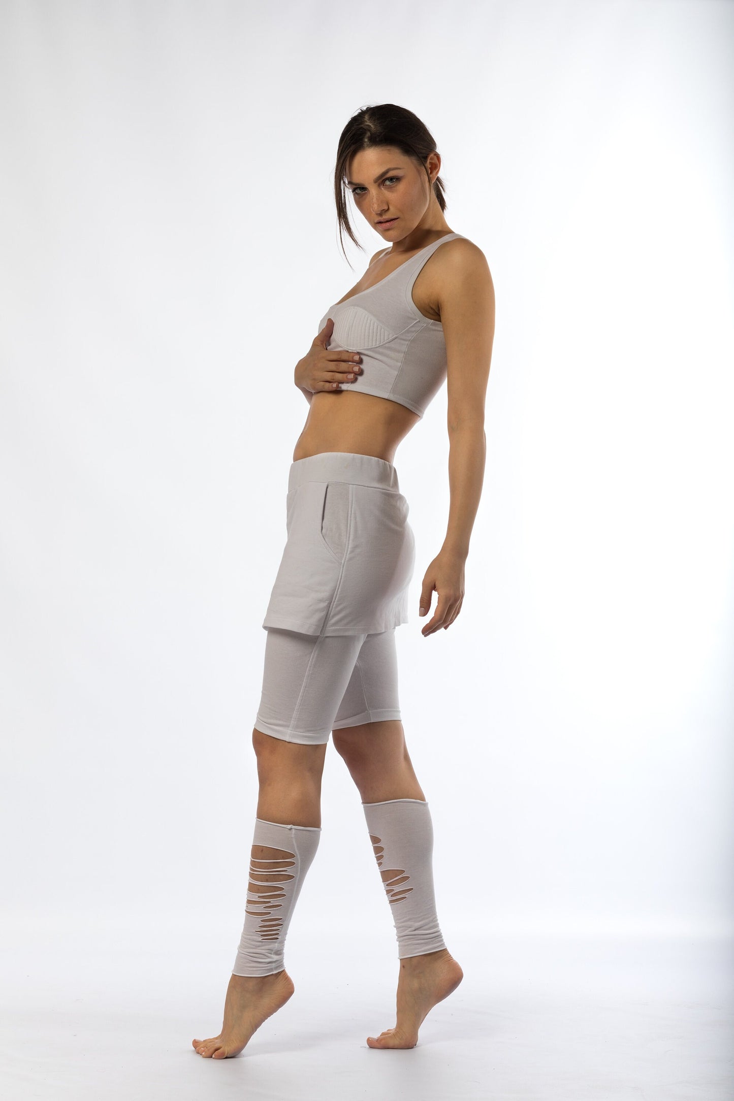 Sleeveless Biker Crop Top