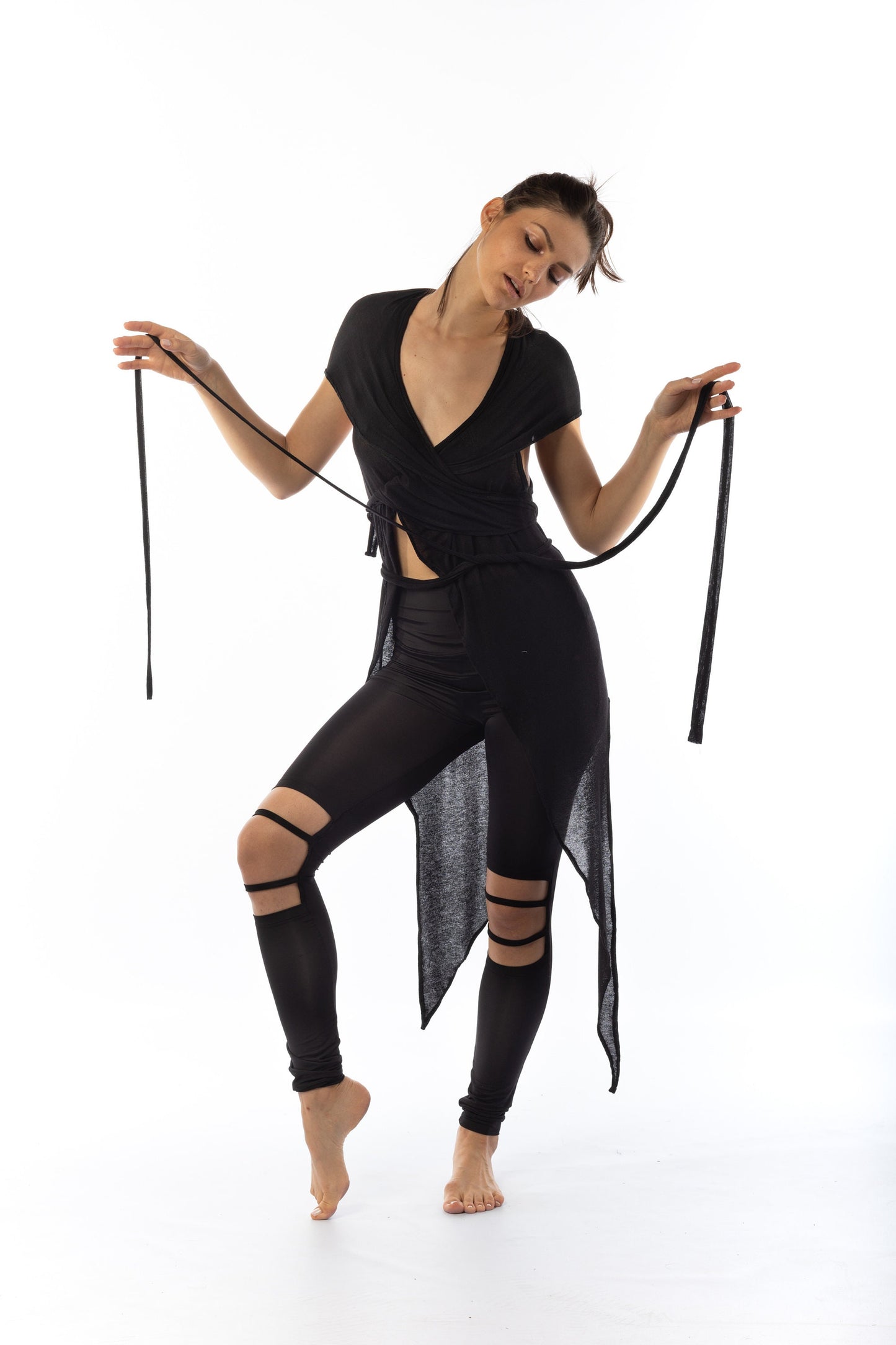 Wrap Around Asymmetrical Tops Women, Hooded