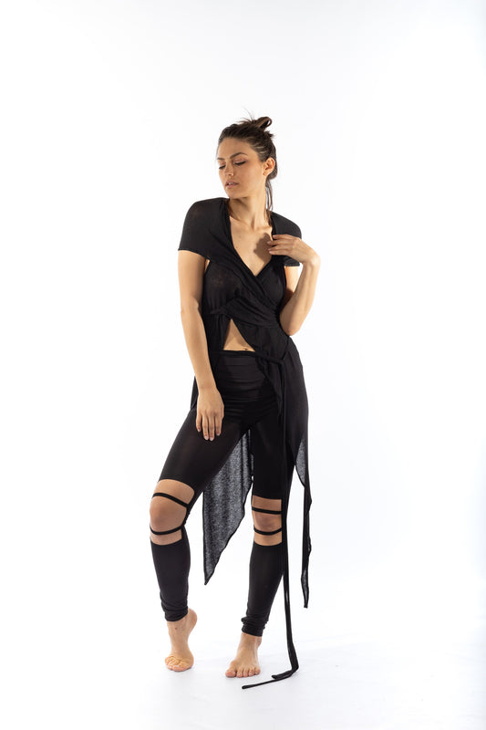 Wrap Around Asymmetrical Tops Women, Hooded