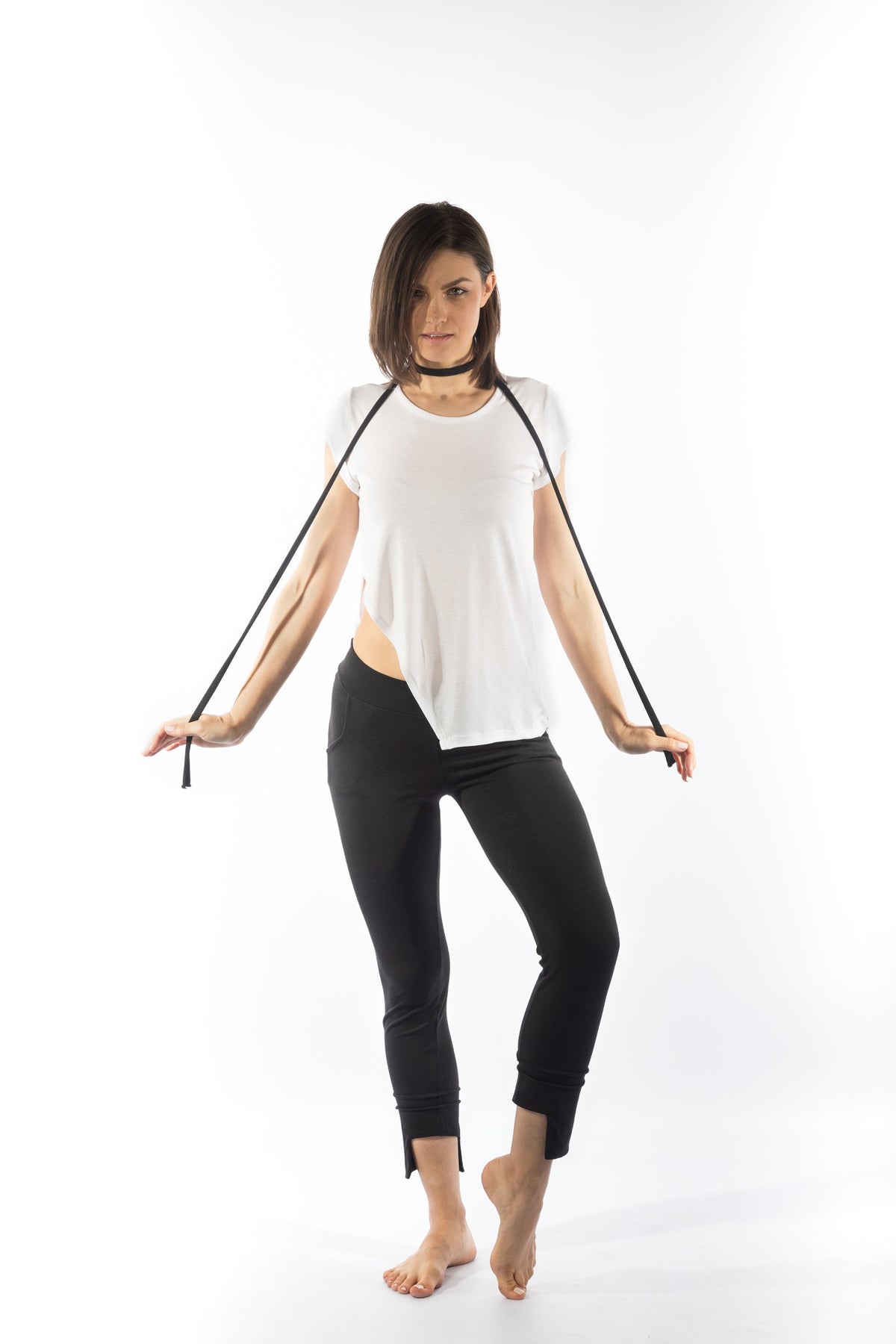 Women's White Cap Sleeve T-Shirt