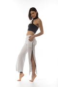 Bootcut Side Zip Pants Elastic Waist